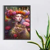 Diamond Painting-DIY Full Round Drill Flower Fairy Cat