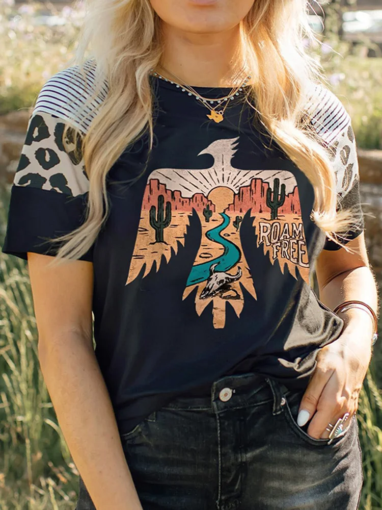Eagle Print Short Sleeve T-Shirt