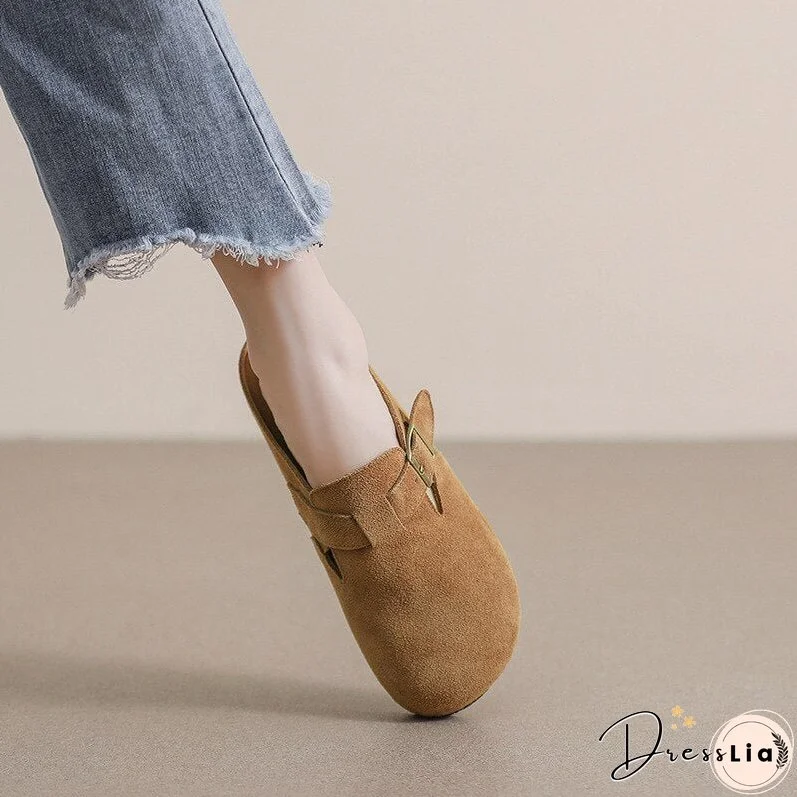 Joskka Women's Mules Casual Clogs Slippers New In Summer Outdoor Round Toe Flats Big Size Designer Dupes Shoes