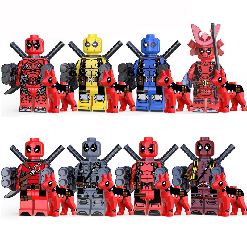 KT1030 Super Hero Building Blocks Minifigures, Small Particle Assembly 8 pcs = 1 full set