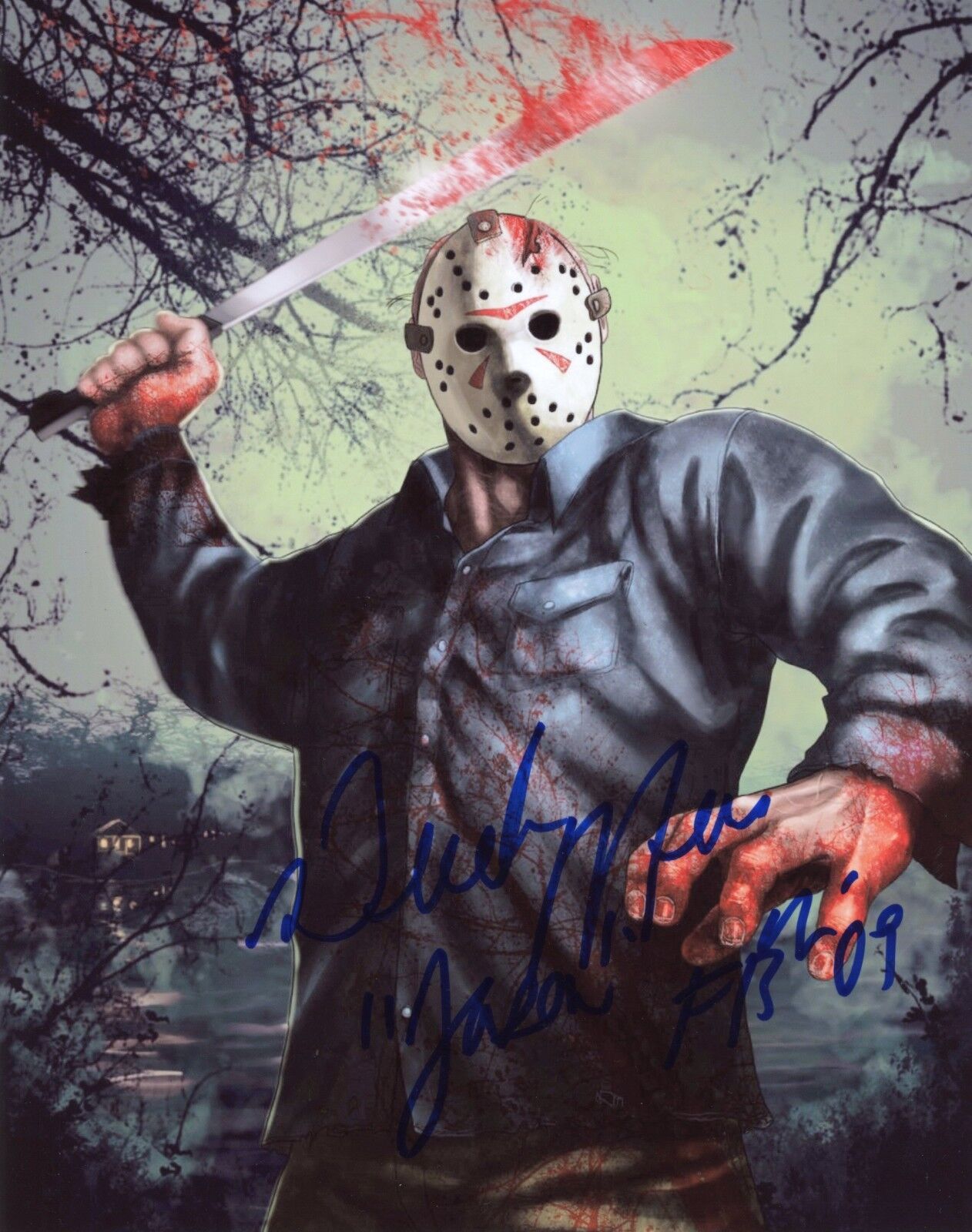 ~~ DEREK MEARS Authentic Hand-Signed JASON - Friday the 13th