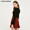 Vero Moda Brand NEW special design neckline elastic comfortable fabric long flare sleeve top T-shirt women |318102509