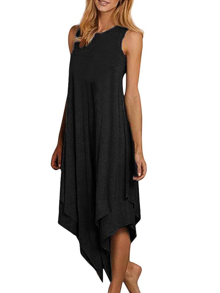 Women's Sleeveless Scoop Neck Max Dress