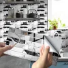 12/24 pi&egrave;ces Autocollant de carrelage mural auto-adh&eacute;sif 3D