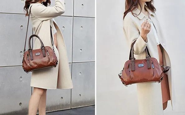 Retro fashion carry crossbody can adjust large capacity multi-layer bag
