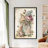 (Big Size)Peony In Vase - 11CT Stamped Cross Stitch 40*60cm/15.75*23.62in