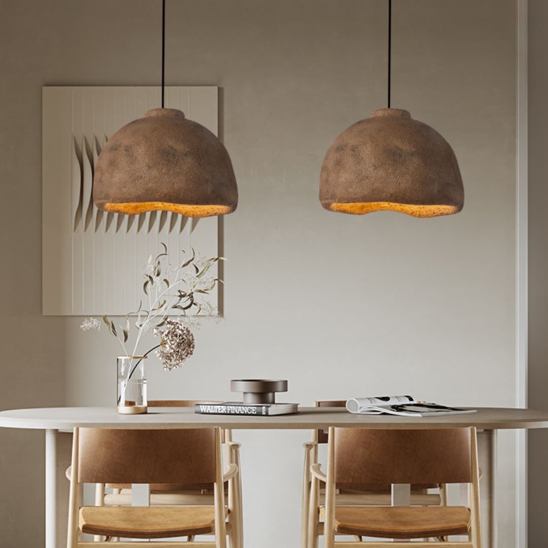 Japanese Wabi-sabi Retro Resin Bowl Chandelier Pendant Lights