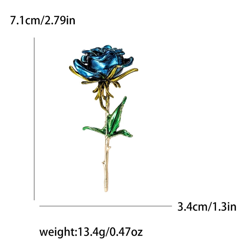 Elegant Vintage Style Pin Rose Alloy Enamel Women’s Brooches