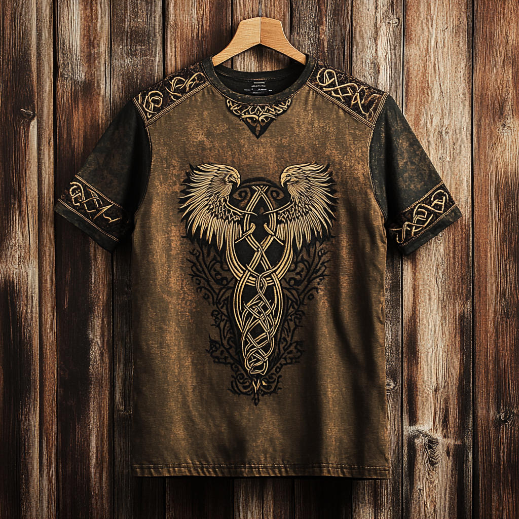 Men's Viking Life Of Tree Raven Knot Art T-Shirt / Rvogue / Rvogue