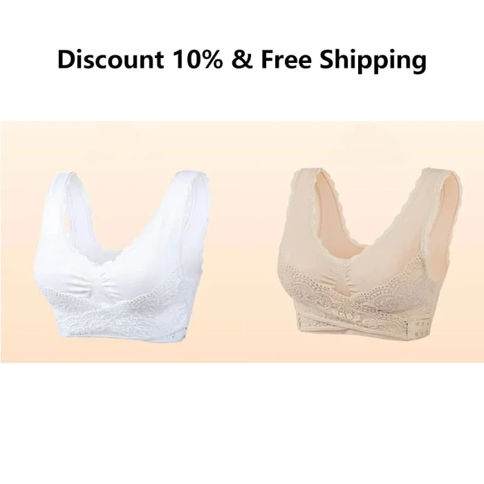 Comfy Corset Bra Front Cross Side Buckle Lace Bras