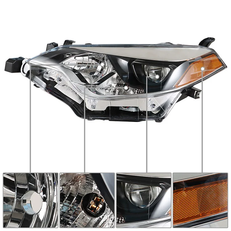 Silscvtt Headlight Front Head Lamp Replacement for 2014 2015 2016 Toyota Corolla Projector Headlight Left Side (Driver Side)