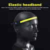LED+COB Rechargeable Headlight Waterproof Head Lamp for Camping Fishing Hiking