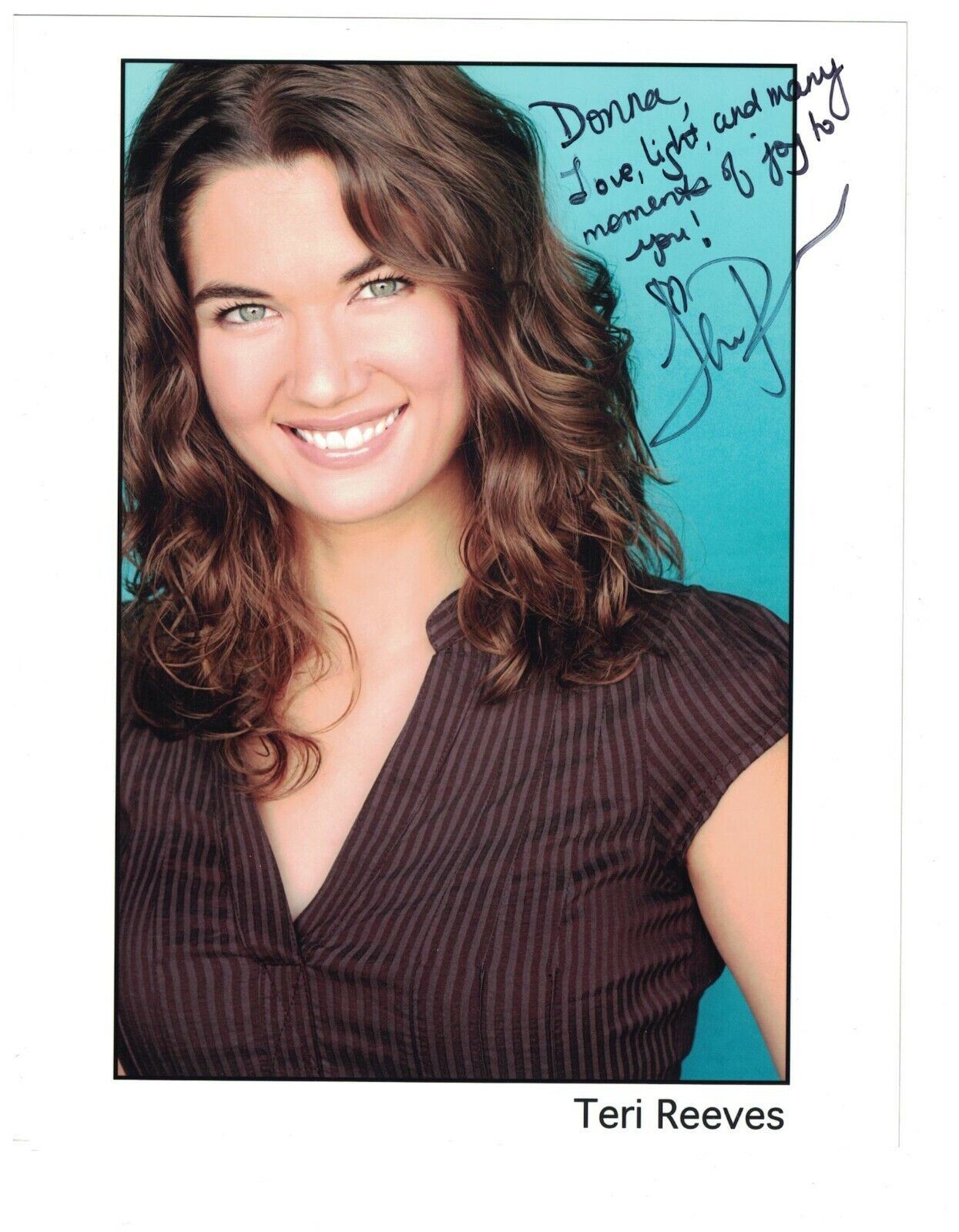 Teri Reeves Signed Autographed 8 x 10 Photo Poster painting Actress