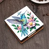 Boîte de notes d’art 5D en polycarbonate avec 160 feuilles de papier porte-bloc-notes (oiseau)