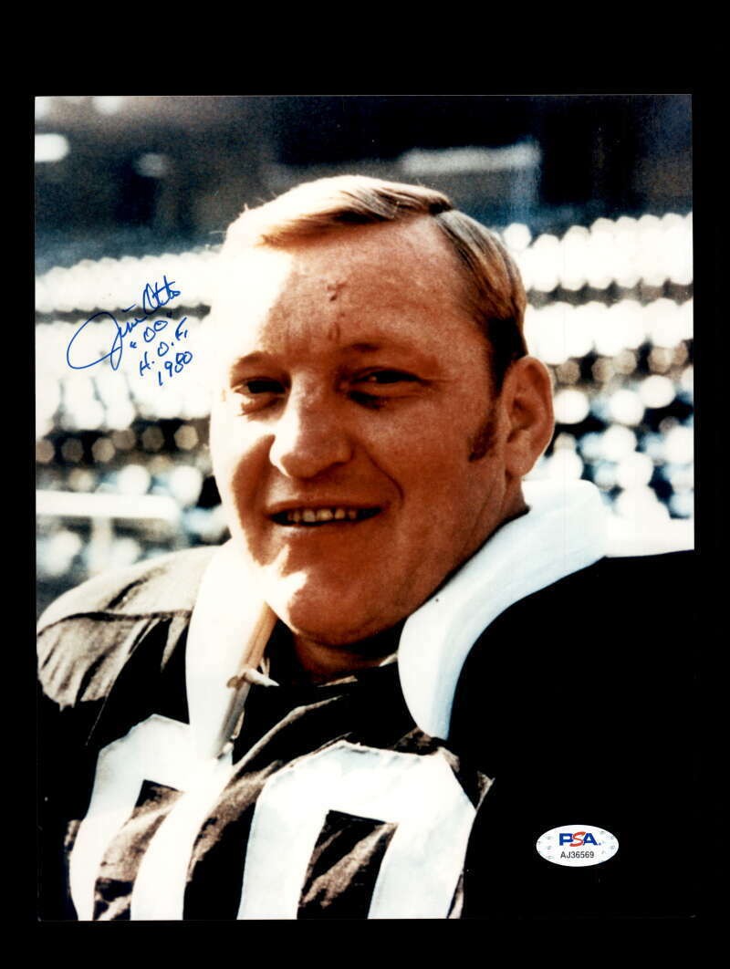 Jim Otto PSA DNA Coa Autograph 8x10 Signed Photo Poster painting Raiders