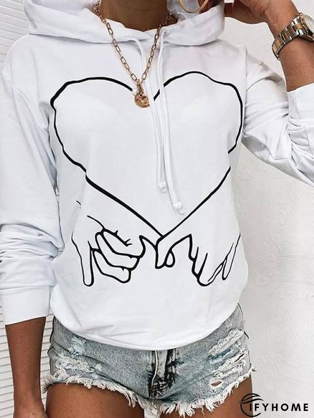 Cotton-Blend Vacation Graffiti Hooded Hoodies & Sweatshirt | IFYHOME