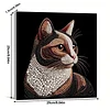 uk.everydayedeals DIY Pearl Painting With Frame - Handmade Self-Adhesive Pearls - Rich Cat(30*30cm)