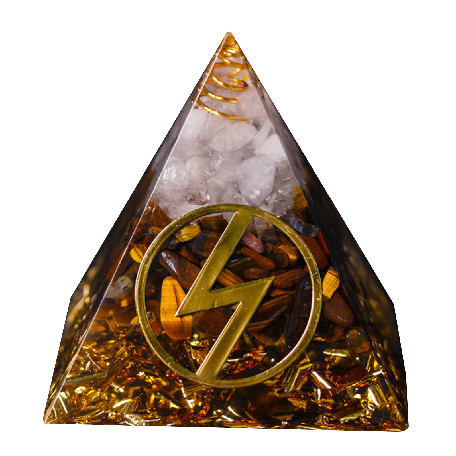 

6cm Natural Orgonite Pyramid Chakra - Sun, 501 Original