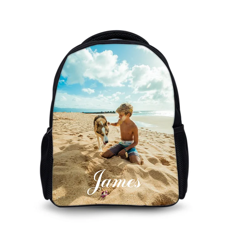 Personalized Photo Backpack Photo Print School Bag Gifts for Kids