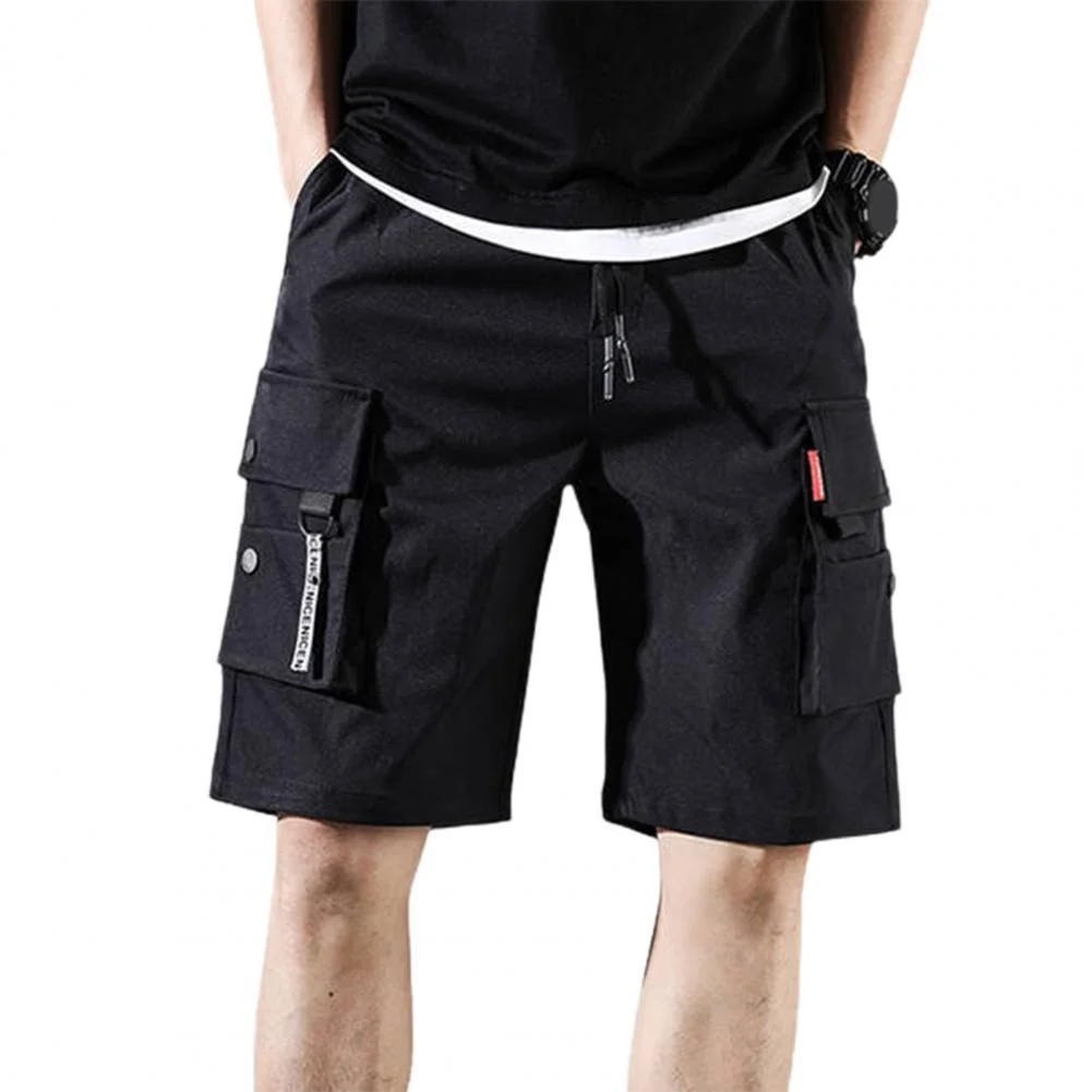 Aonga Summer Men's Shorts Korean Fashion Streetwear Trend Shorts Men Clothing Elastic Waist Jogger Cargo Shorts Men Шорты Мужские