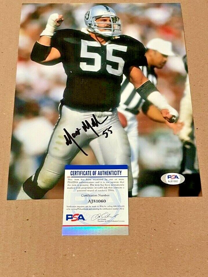 MATT MILLEN SIGNED OAKLAND RAIDERS 8X10 Photo Poster painting PSA/DNA CERTIFIED