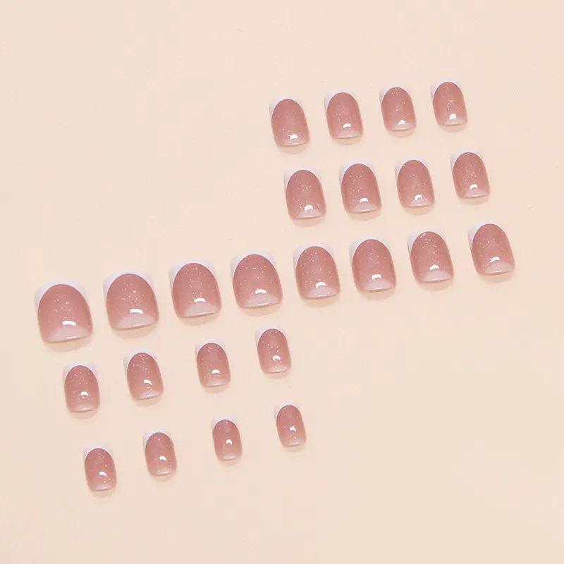 Churchf Churchf Nails Solid Color Wear Armour Nail False Nails French Removable Beauty Nail Piece Simple Nail Patch 24 Pieces