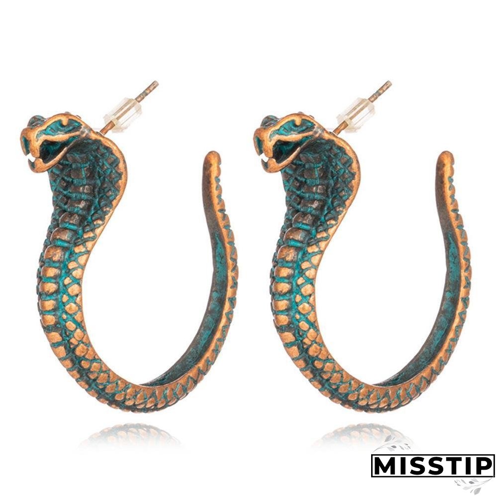 Retro hand-woven rope serpentine earrings