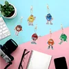 6pcs/set DIY Diamond Painting Chocolate Beans Keychains Kit