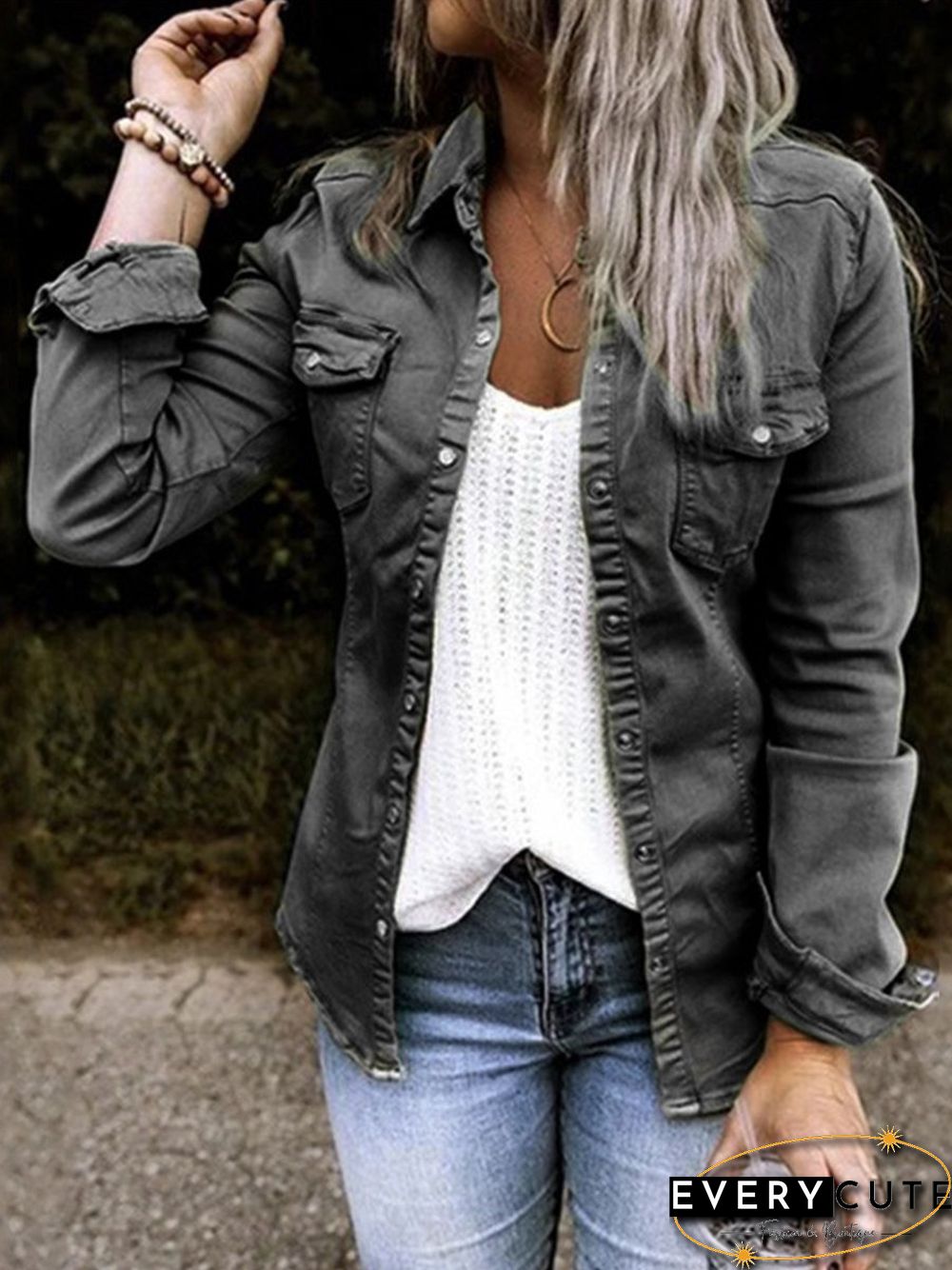 Vintage Old Denim Jacket P16191