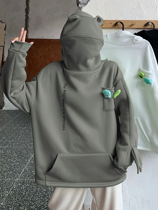 Cute Frog Thicken Couple Hoodie