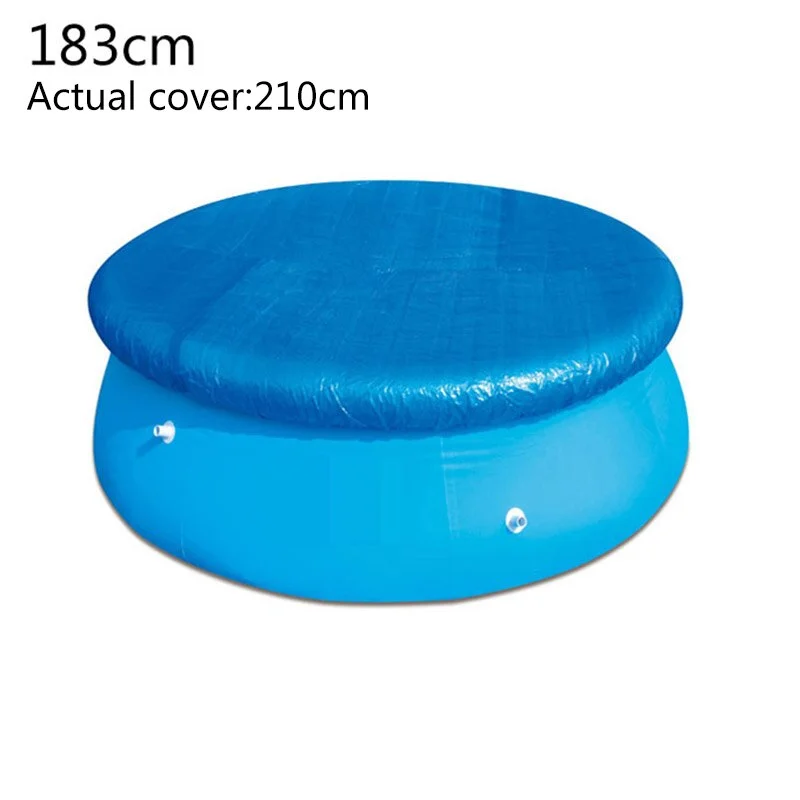 Hot Swimming Pool Cover Dust Rainproof Pool Cover Blue Round Tarpaulin Durable For Family Garden Pools Swimming Pool Accessories