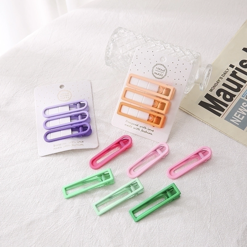 Minimalist Solid Color Alloy Hollow Out Hair Clip 1 Set