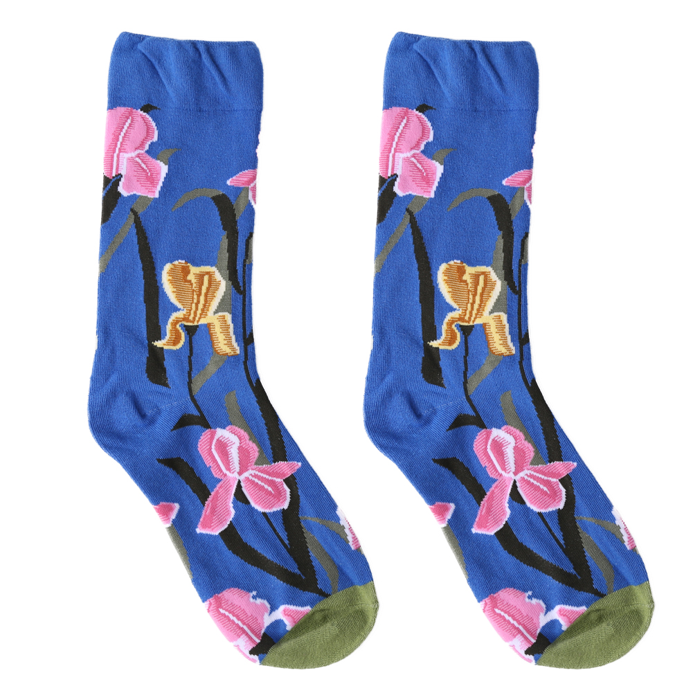 

Retro Flower Women Cotton Socks Mid-Calf Socks Knee Highs Pile Heap Socks, 501 Original