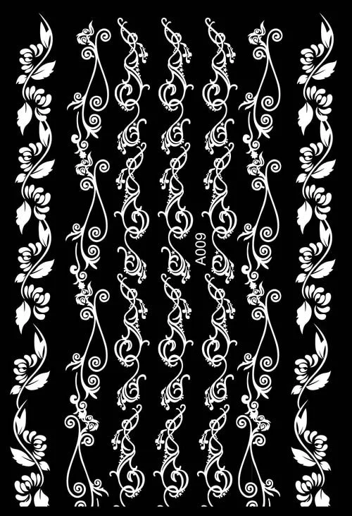 DIY White Flower Nail Stickers Decoration Manicure Foil 3D Nail Art Decorations Stickers Design Adhesive Lace Nail Decals Slider