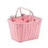 Bike Front Basket with Handles Cute Square Bicycle Basket for Kids Adult Bikes