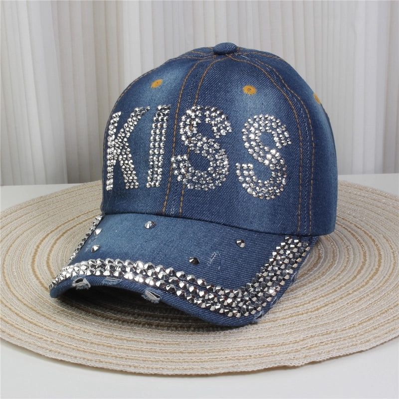 Unisex Streetwear Pentagram Letter Butterfly Curved Eaves Baseball Cap