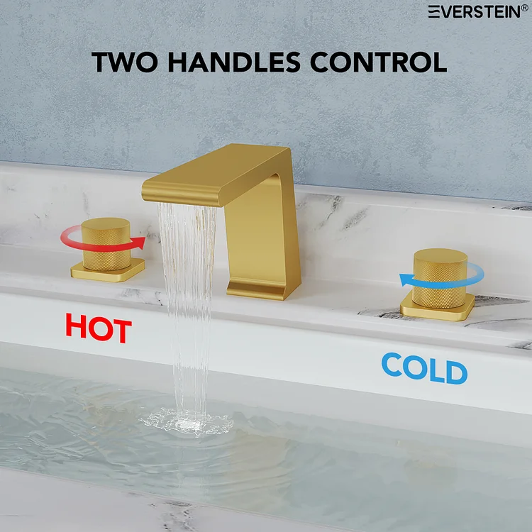 SFS1008-GD EVERSTEIN Two-Handle Widespread Bathroom Faucet in