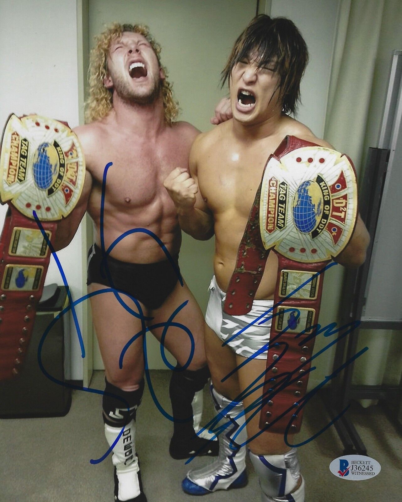 Kota Ibushi Kenny Omega Signed 8x10 Photo Poster painting BAS COA New Japan Pro Wrestling WWE 8