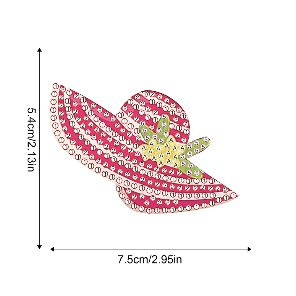 8Pcs DIY Seaside Vacation Special Shape Diamond Painting Fridge Magnet for Home Decor