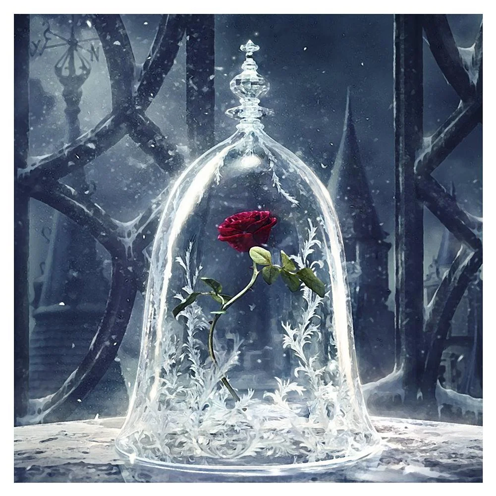 Diamond Painting - Partial Round Drill - Red Rose(30*30cm)