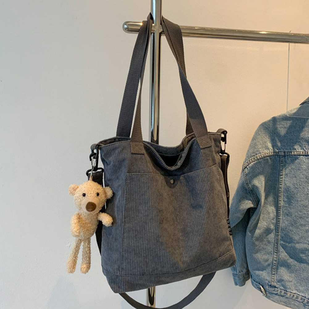 Women Casual Shoulder Bag with Pendant Retro Crossbody Bag Zipper Trendy Hobo Bag Strap Adjustable Versatile Travel Shopping Bag
