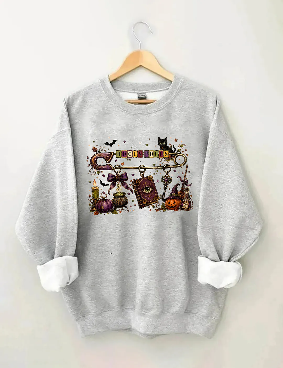 Halloween Safety Pin Hocuspocus Sweatshirt