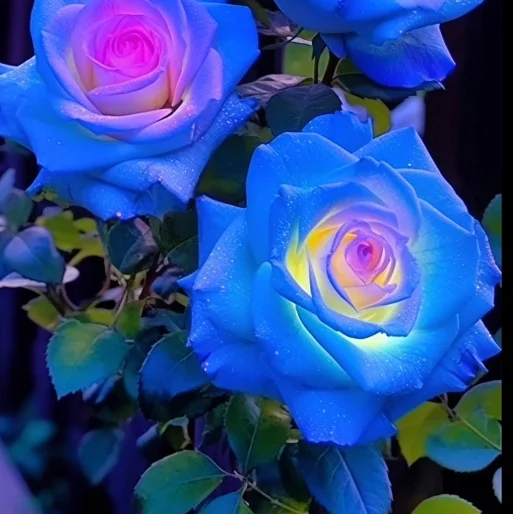 Rare Bag Blue Pink Rose Seeds Scented Plants Flowers