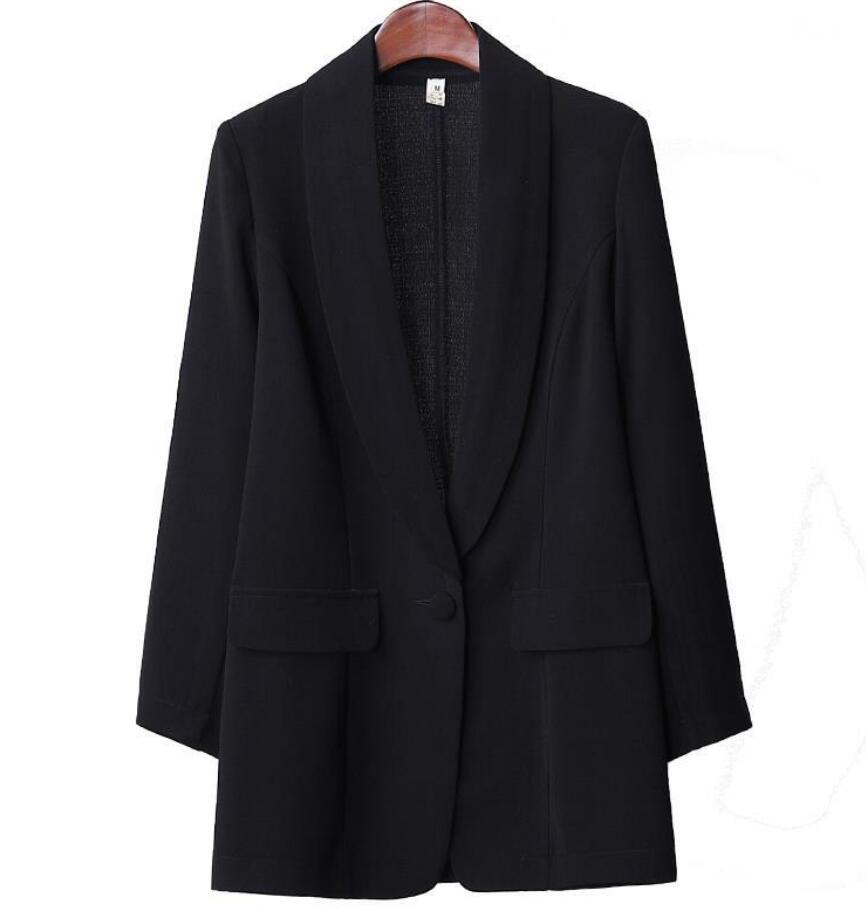 M-4XL Women blazer Elegant Office Ladies Workwear Blazer Long Sleeve Regular Fit Minimalist Women Autumn casual Blazer Y91403