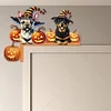 (US Local)Halloween Dog Diamond Art Door Right Angle Sign for Indoor Outdoor Wall