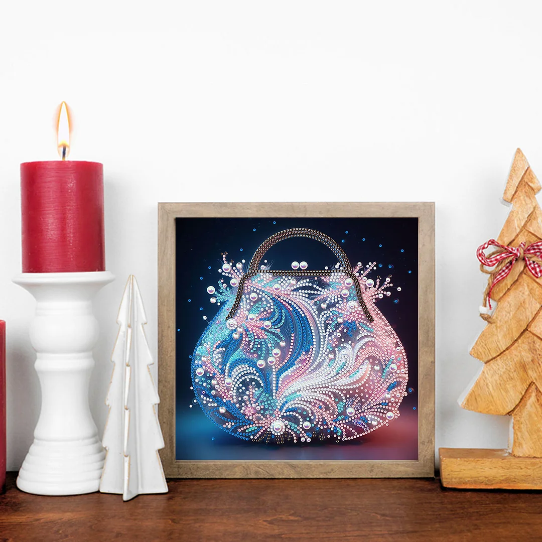 Flowers Bag - Diamond Painting - Partial Special Shaped Drill(Canvas|30*30cm)