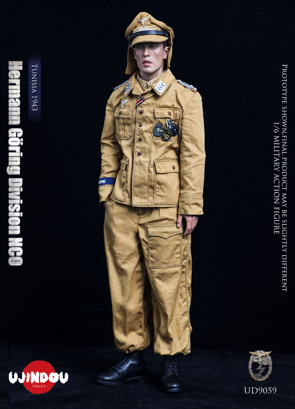 Ujindou - 1/6 헤르만 괴링 사단 부사관(튀니지 1943) UD9059 액션 피규어