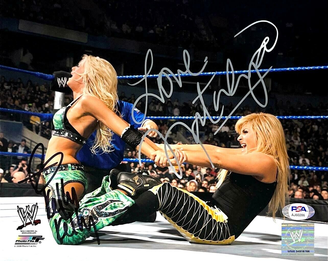 WWE NATALYA AND KELLY KELLY HAND SIGNED AUTOGRAPHED 8X10 Photo Poster painting WITH PSA DNA COA