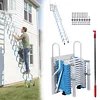 [US Local Warehouse] Ceiling Mount Attic Ladder Hidden Retractable Loft Ladder W/Pull Rod (Blue)
