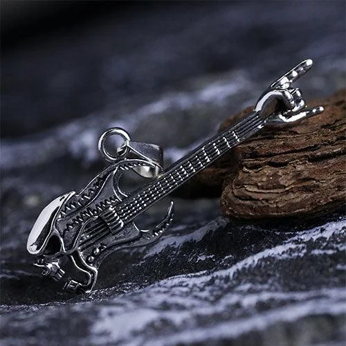 Punk Bass Skull Pendant